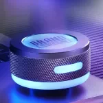 Bone Conduction Vibration Bluetooth Speaker with RGB Lights and Suction Cup