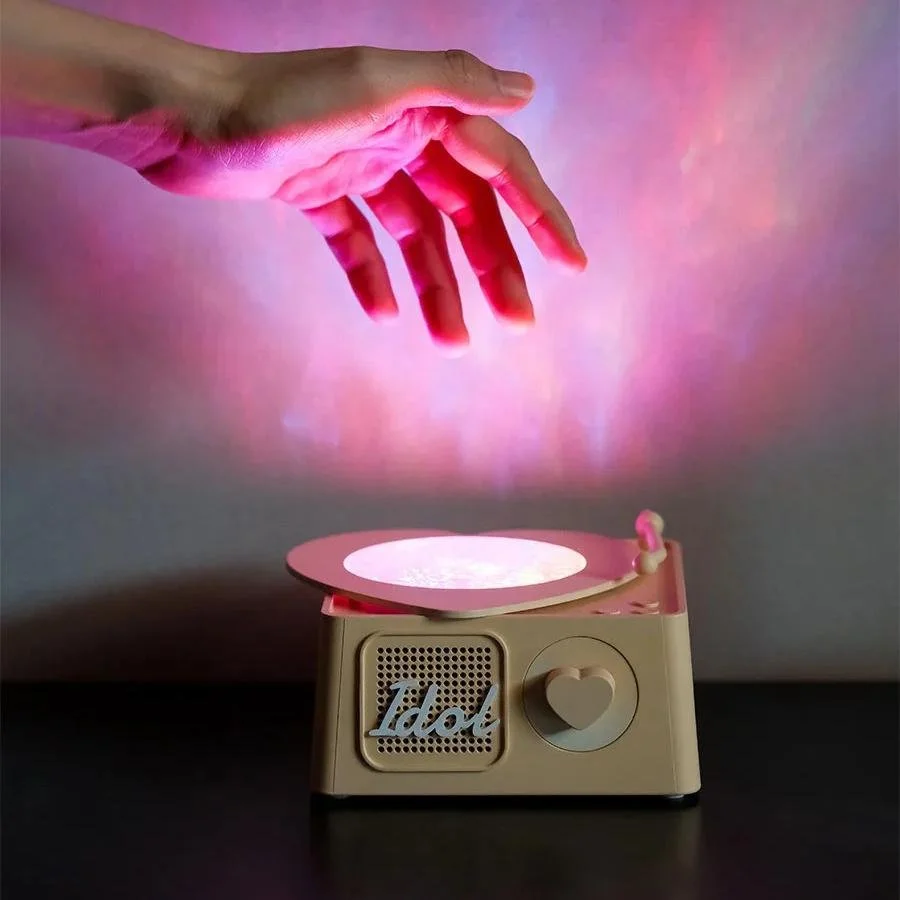 Portable Wave Projection Bluetooth Speaker with White Noise & RGB Lights