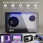 Portable Wireless Bluetooth Speaker with Transparent Soundbar & Ambient Lights