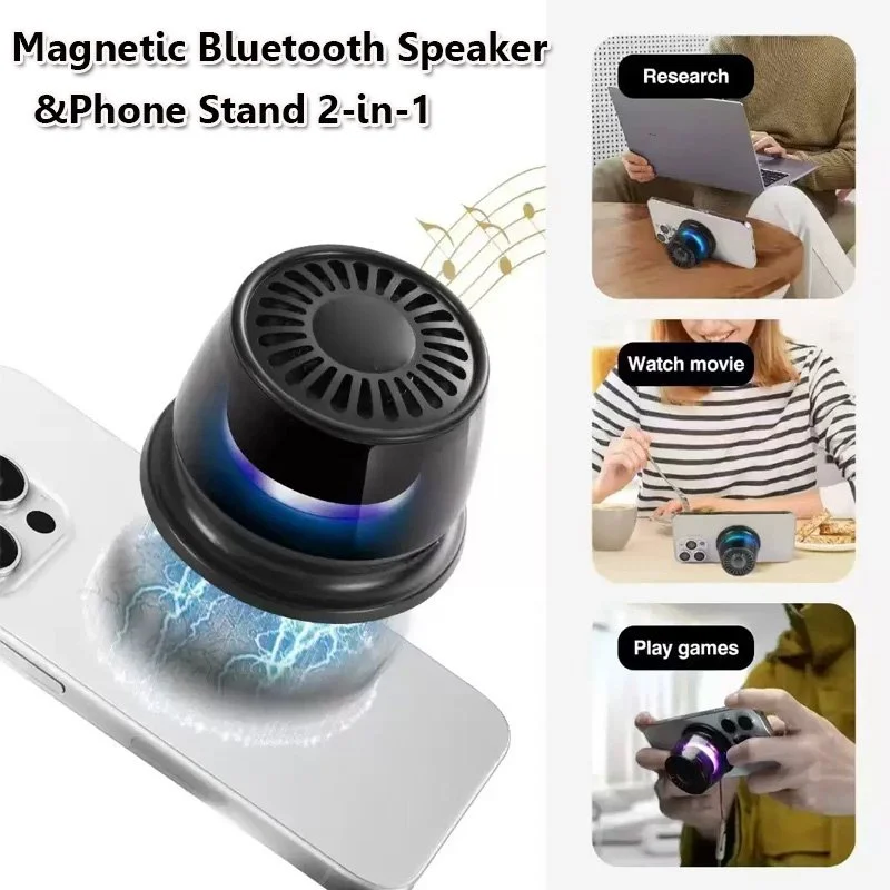 Mini Portable Magnetic Bluetooth Speaker with RGB Lighting