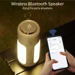 Foldable Camping Lantern with Bluetooth Speaker and 9000mAh Power Bank