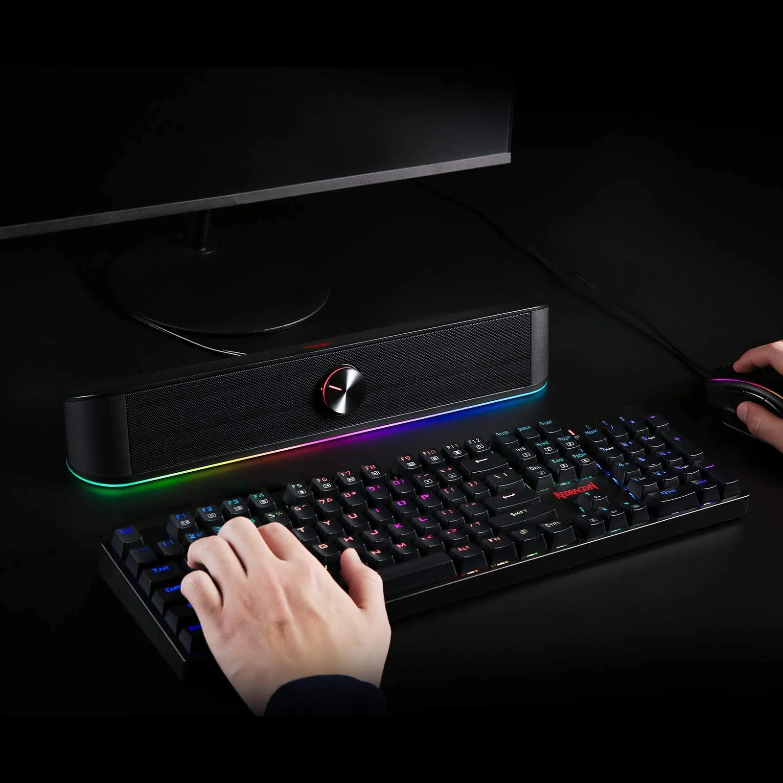 RGB USB Desktop Soundbar with Dynamic Lighting and Crystal Clear Sound