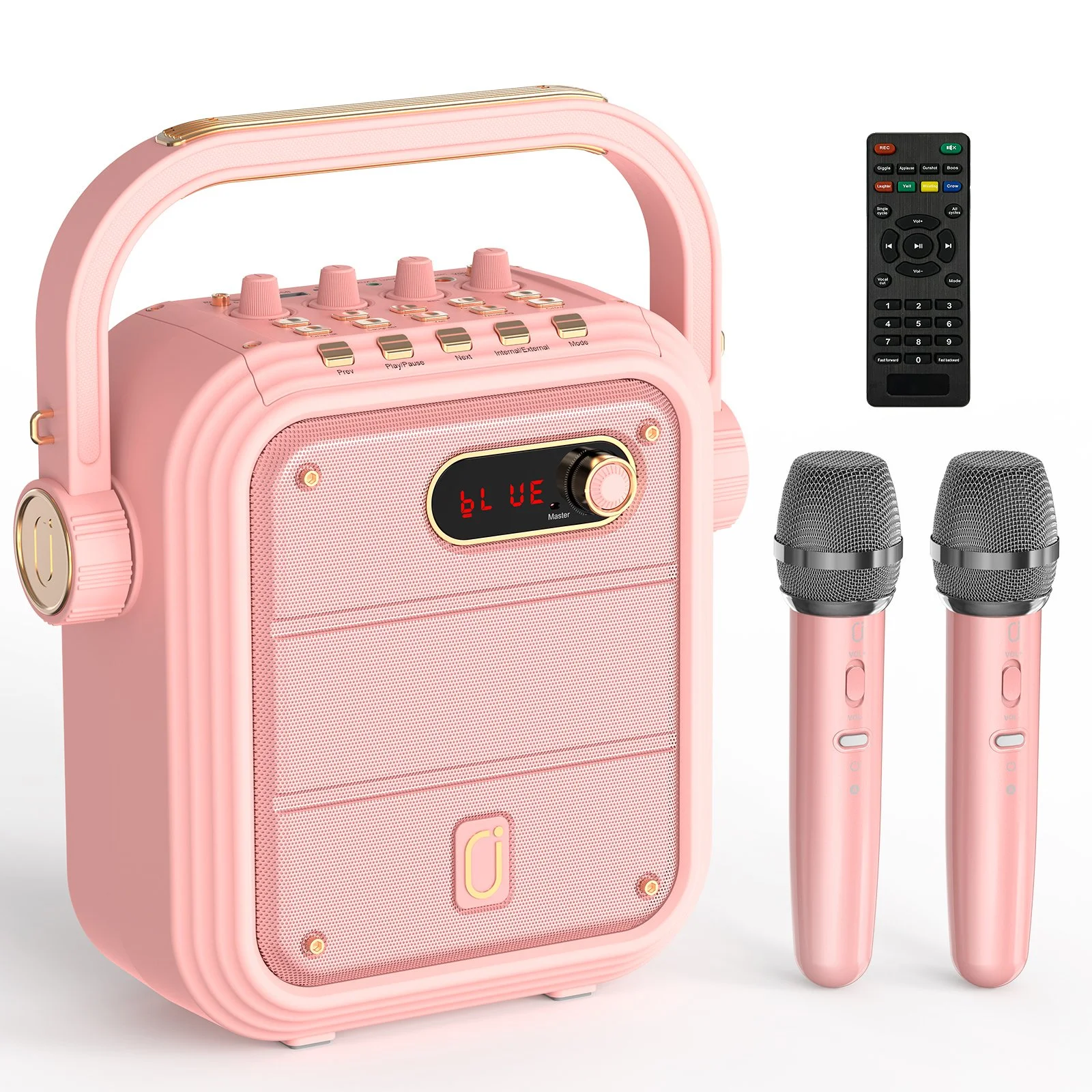 Portable Wireless Karaoke Machine with 2 Wireless Microphones