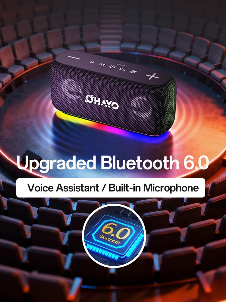 Bluetooth Wireless Speaker with RGB Lights