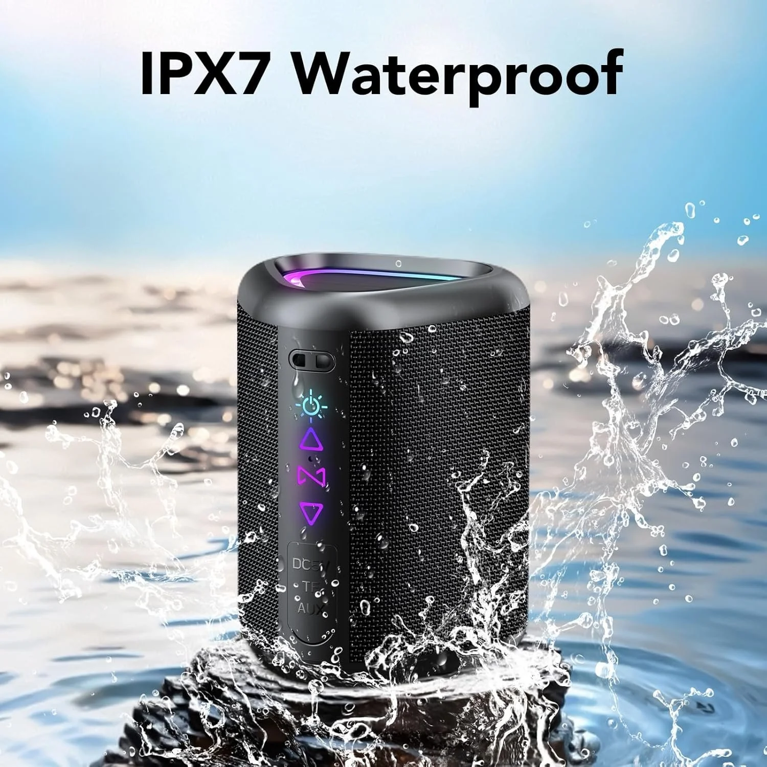 Portable Bluetooth Speaker 2025 with LED Lights