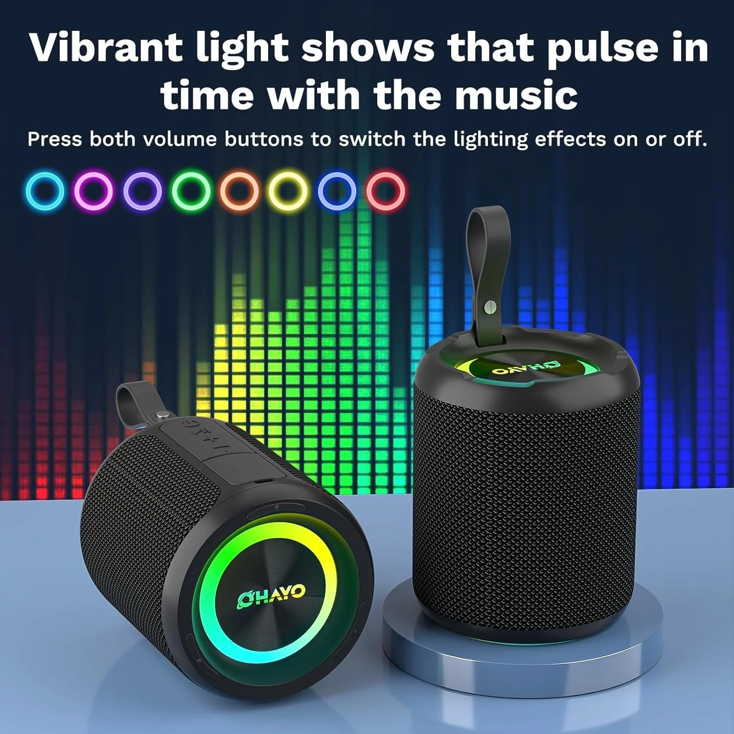 40W Wireless Portable Bluetooth Speaker with RGB Lights, Waterproof & TWS Pairing