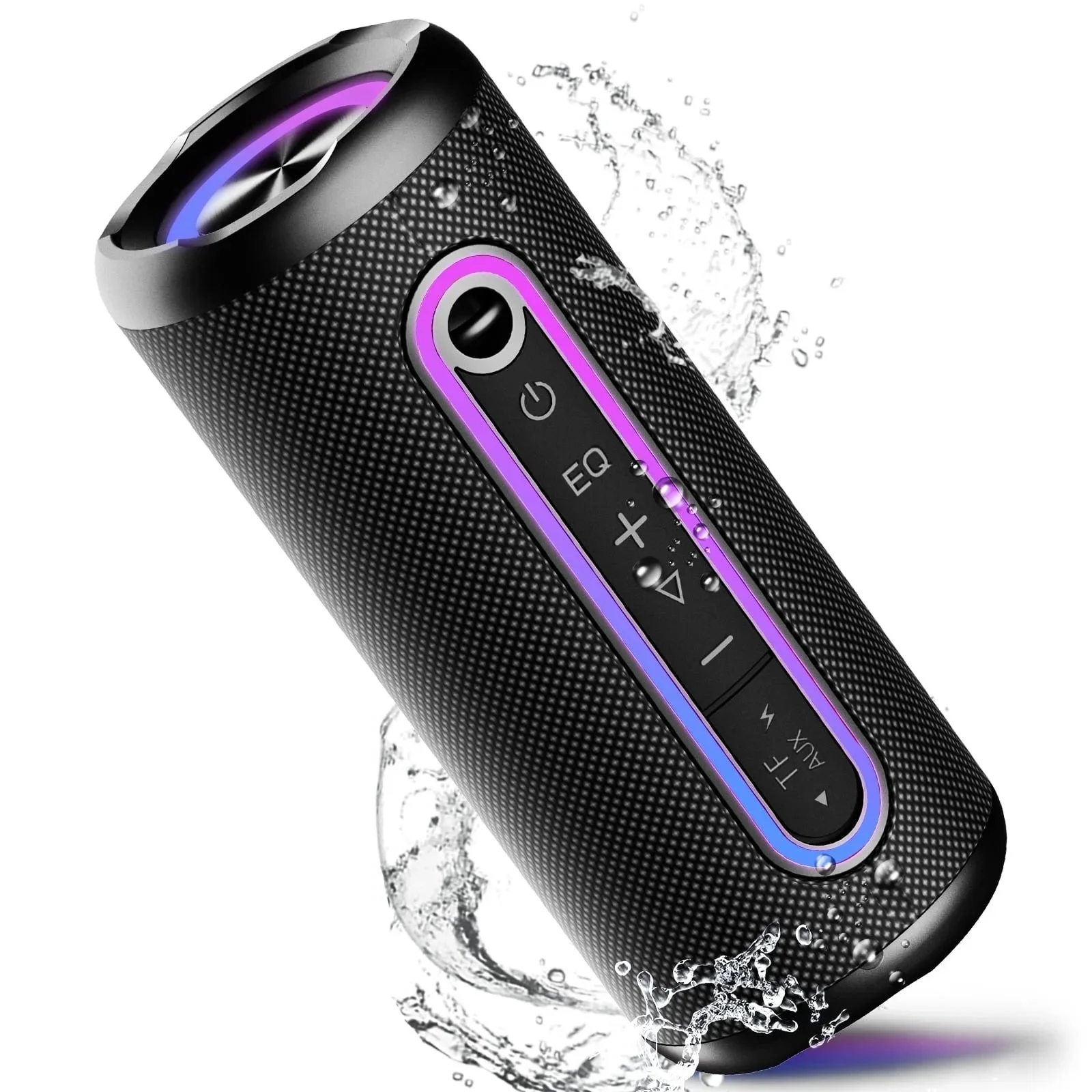 Portable Bluetooth Speaker with 30W Stereo Sound, IPX7 Waterproof, 24H Playtime & RGB Lights