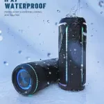 Portable Bluetooth Speaker with 40W Enhanced Bass & RGB Lights, IPX7 Waterproof