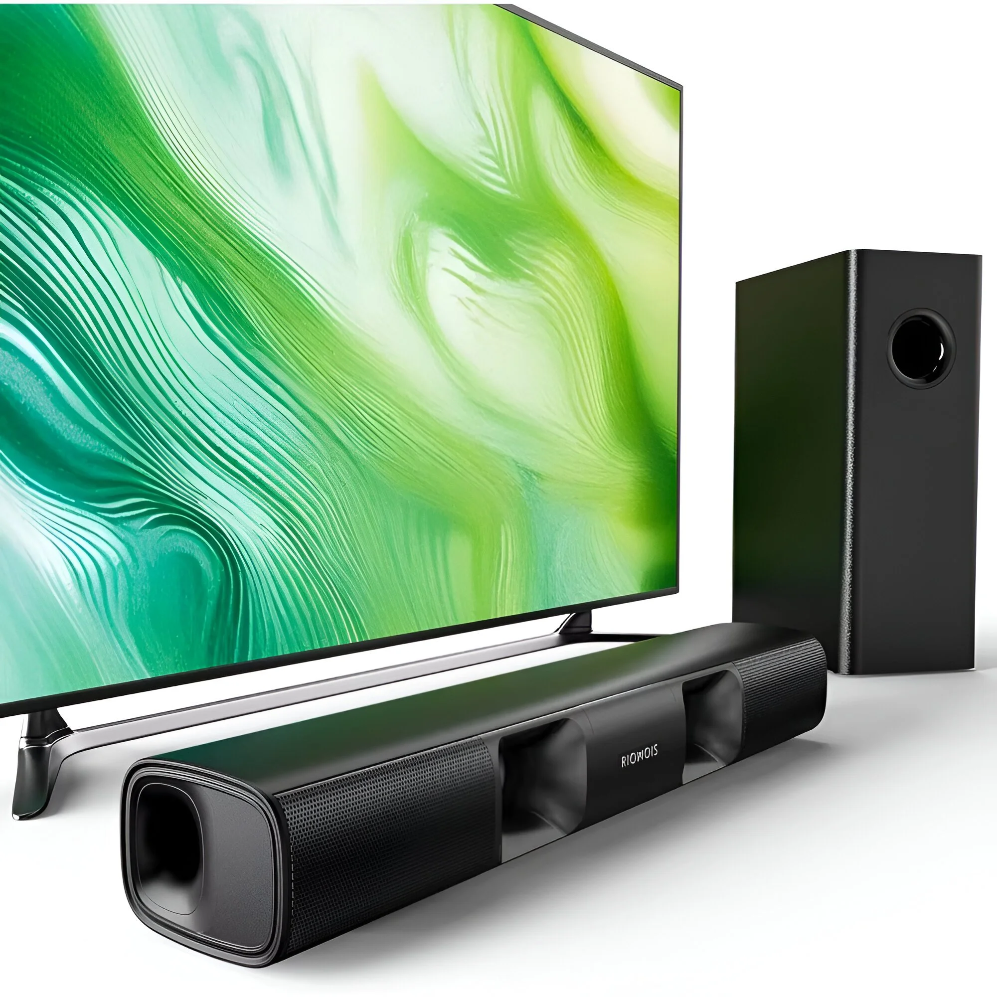 90W Compact Soundbar with Subwoofer, 2.1 Channel Home Theater System