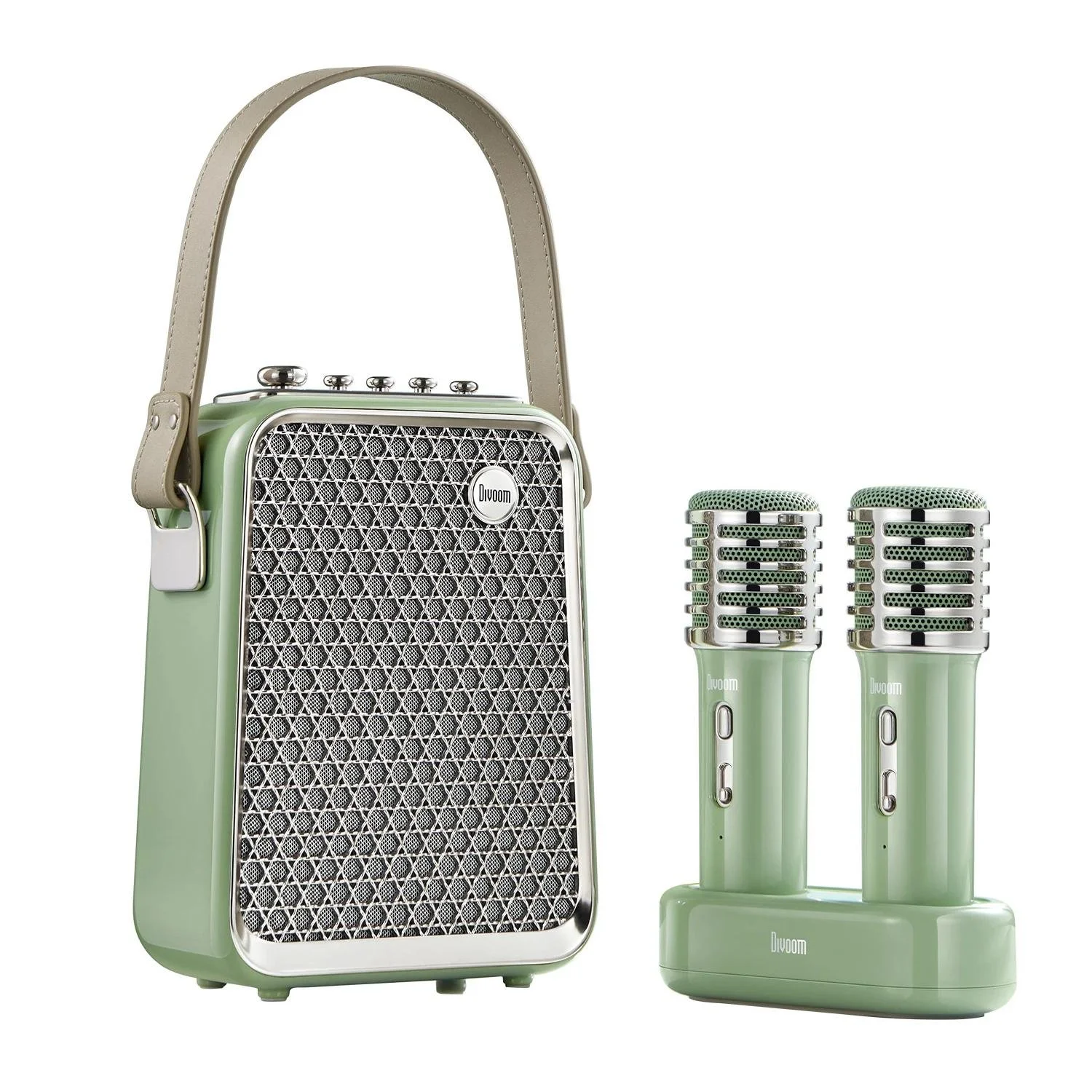 50W Portable Bluetooth Karaoke Speaker with Dual Microphones