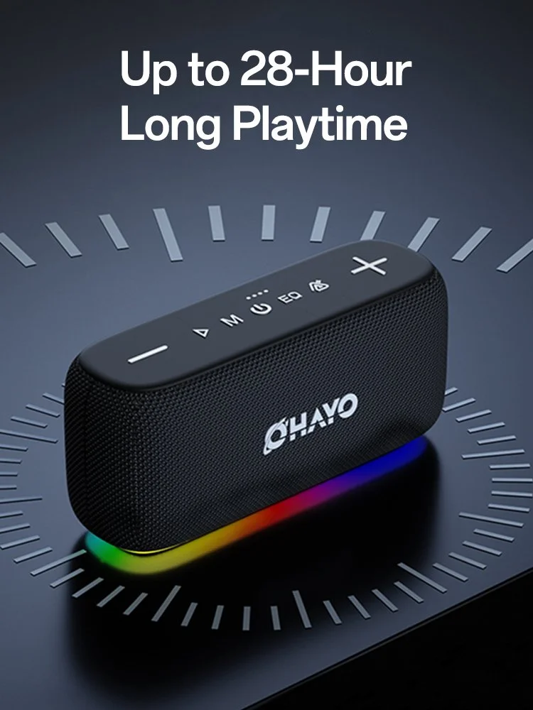 60W Portable Bluetooth Speaker with Deep Bass, LED Lights & IPX6 Waterproof