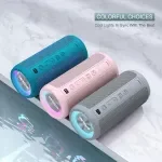 24W Waterproof Portable Bluetooth Speaker with RGB Lights & 30H Playtime