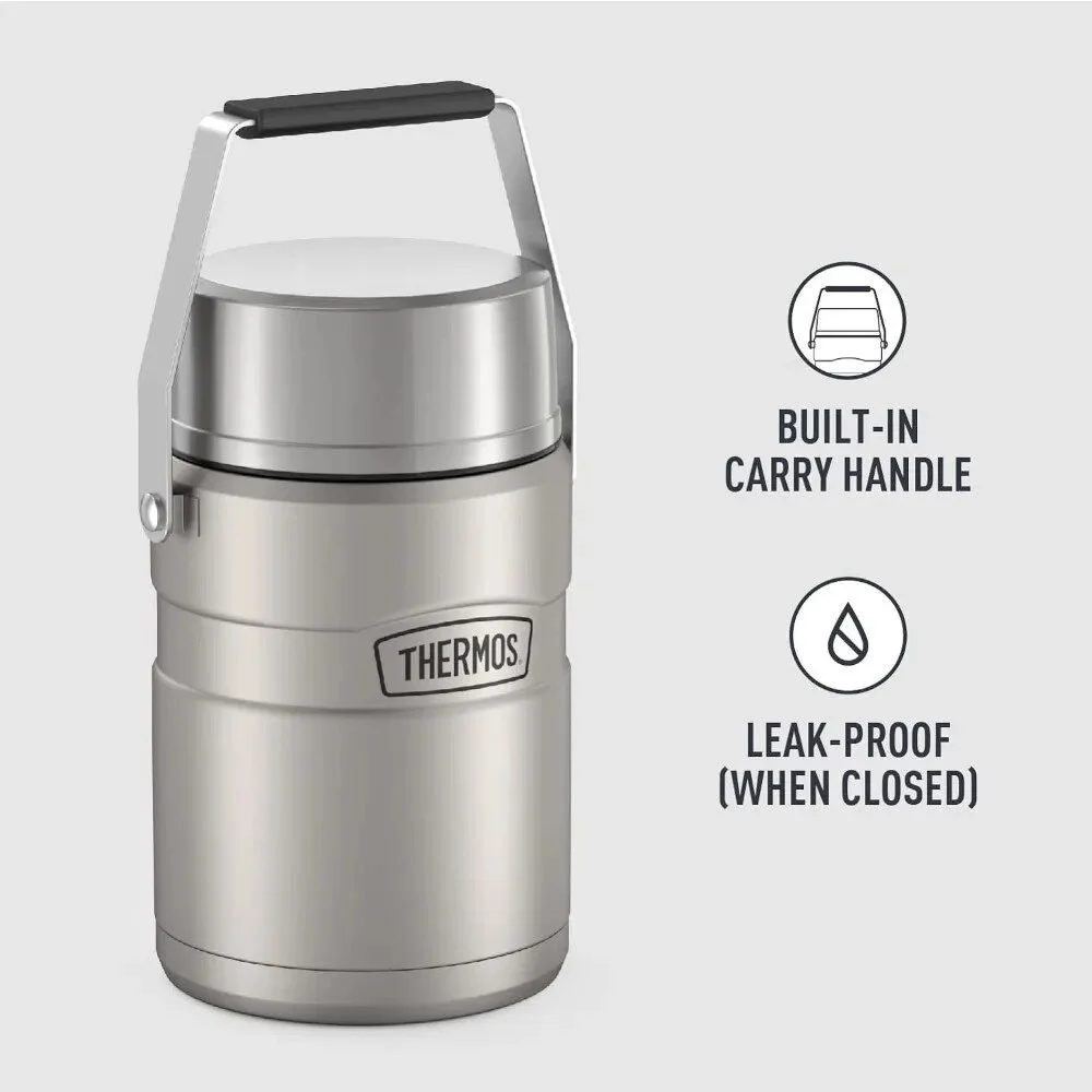 47 Oz Matte Steel Vacuum-Insulated Food Jar