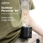 Portable Leafless Waist Fan - Mini Waist-Mounted Electric Fan for Outdoor Use