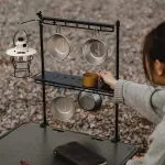 Multi-Functional Portable Camping Table Storage Rack