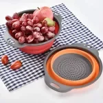 Collapsible Silicone Strainer Basket Set