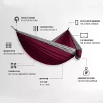 Ultra-Large Lightweight Parachute Hammock for Camping, Garden & Outdoor Travel