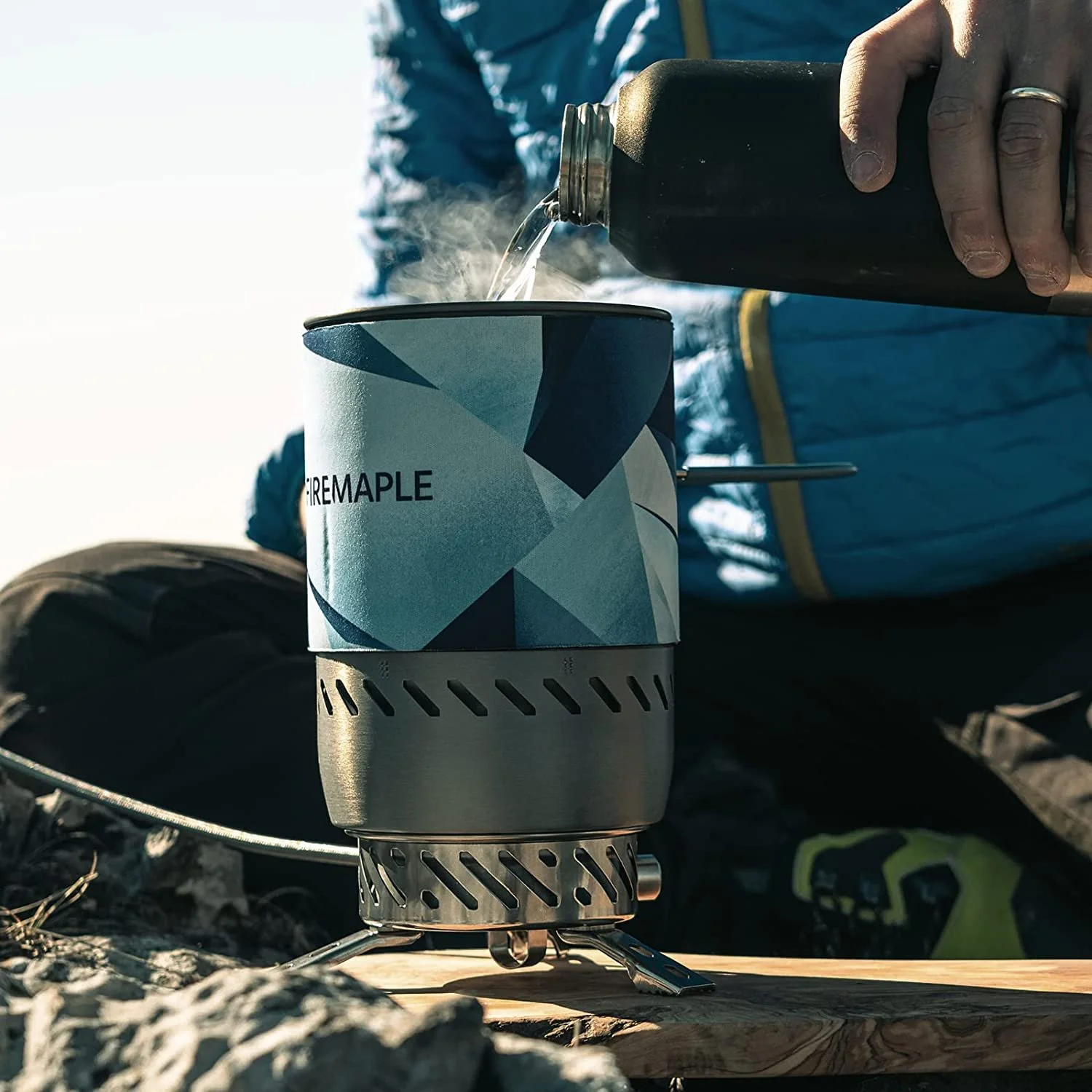 Compact Windproof Camping Stove System with Heat Exchanger & Pressure Regulator