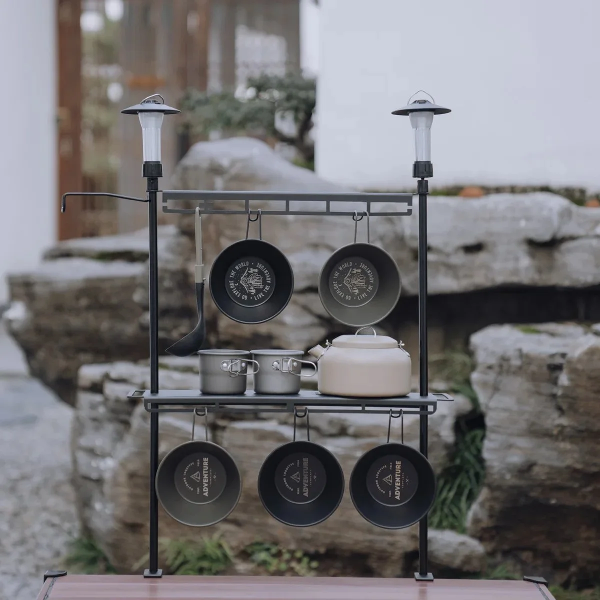 Lightweight Aluminum Camping Storage Rack and Organizer