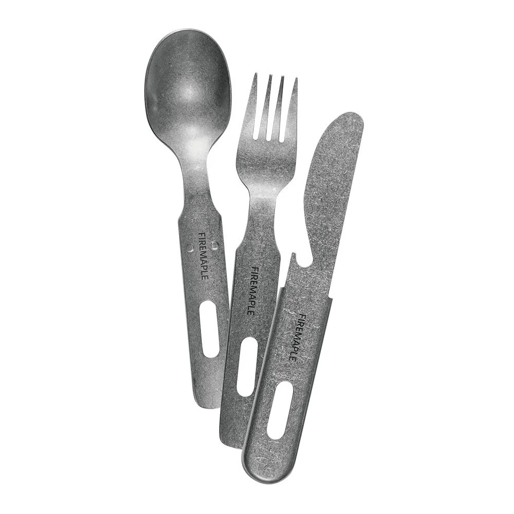 3-in-1 Stainless Steel Camping Utensil Set