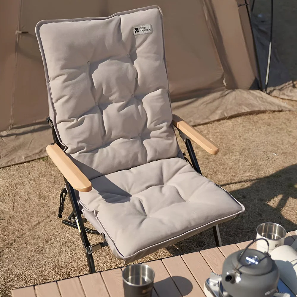 Portable Aluminum Folding Director's Chair for Camping and Outdoor Adventures