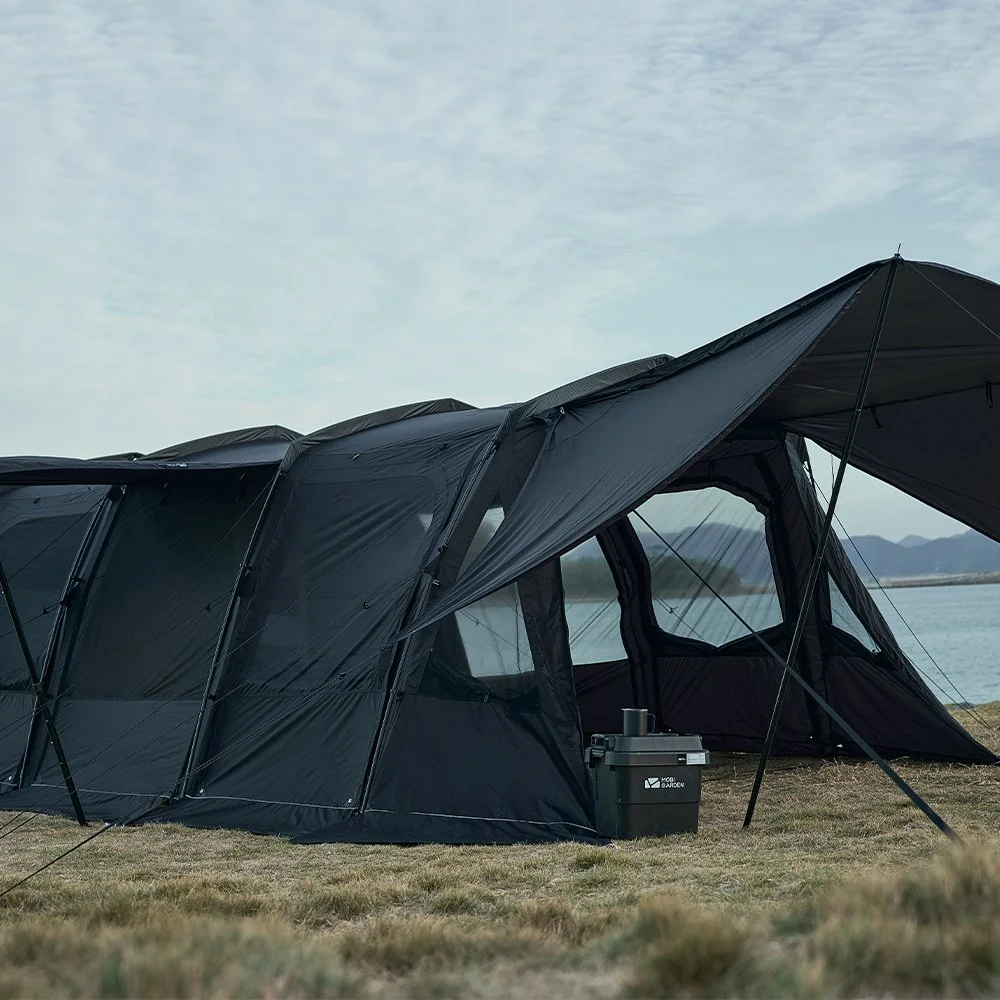 Spacious Tunnel Camping Tent for 4-6 People with Living Room