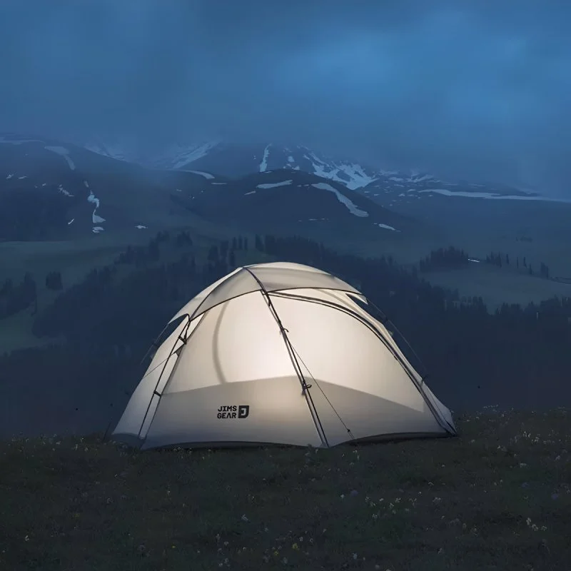 Lightweight 2-Person Camping Tent Windproof Rainproof Sun Shelter for Hiking
