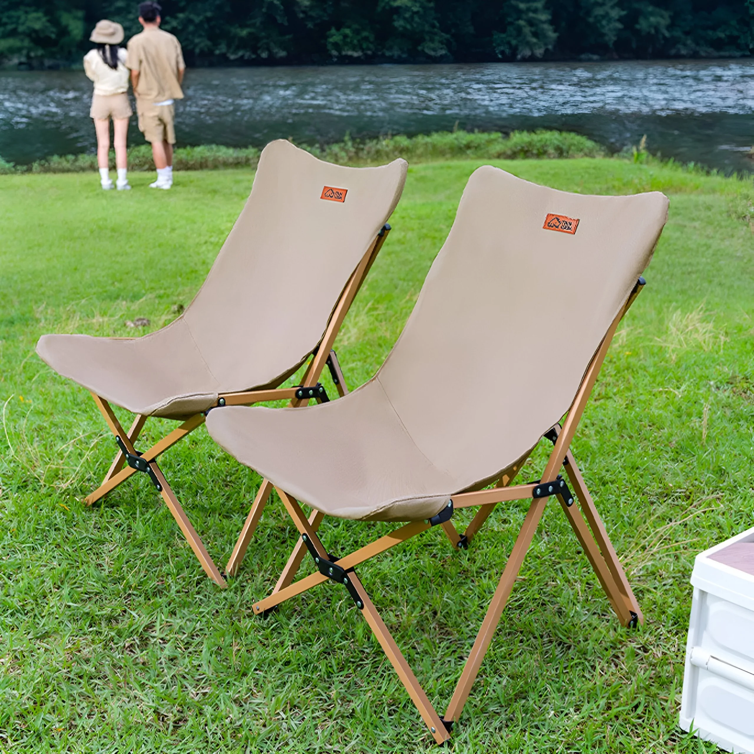 Outdoor Camping Butterfly Recliner Folding Moon Chair