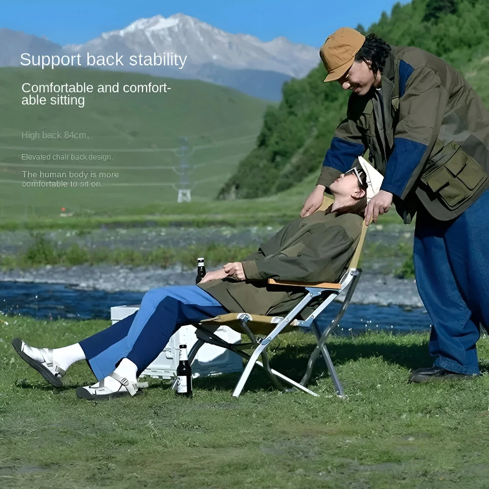 Portable Folding Relaxing Chair for Outdoor, Camping & Garden Use
