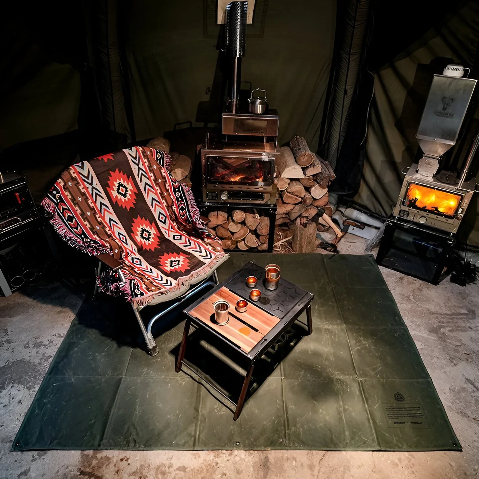 Waxed Canvas Camping Picnic Mat