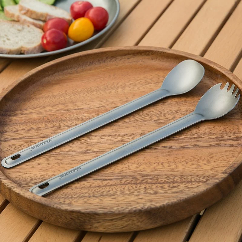 Portable Titanium Spork for Camping and Hiking