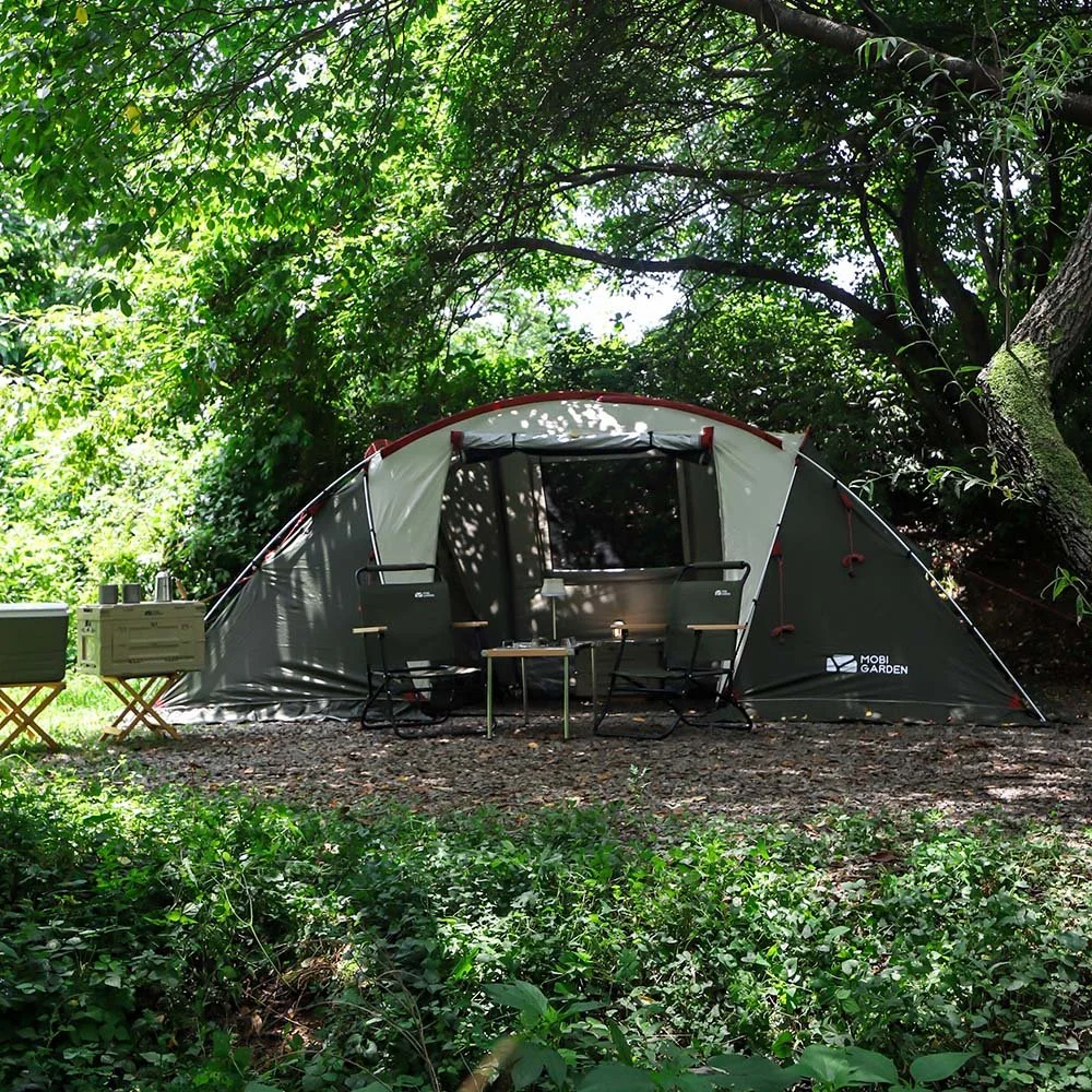 2-Bedroom Tunnel Camping Tent - Waterproof, Portable & Spacious