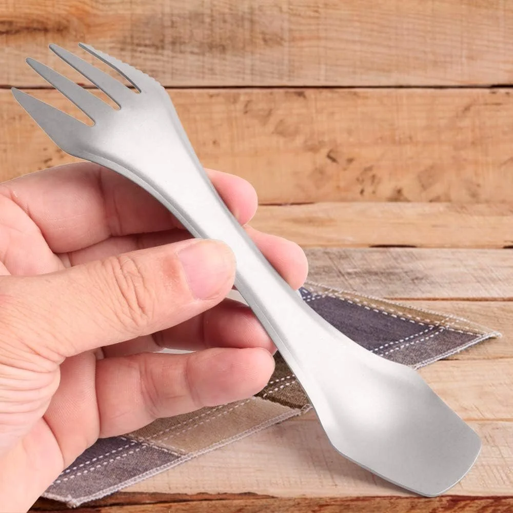 Lightweight 3-in-1 Titanium Spork