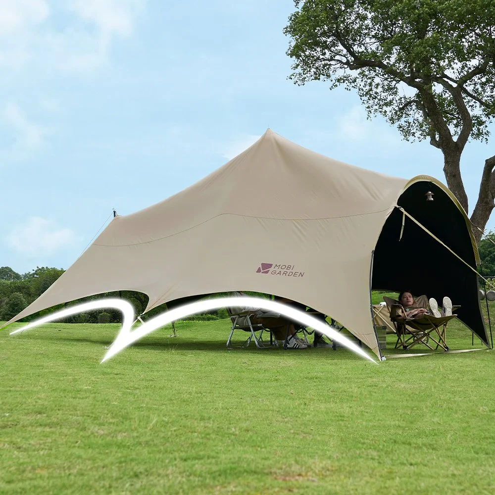 Large Hexagonal Butterfly Sun Shade Tarp – UV Resistant, Rainproof & Spacious