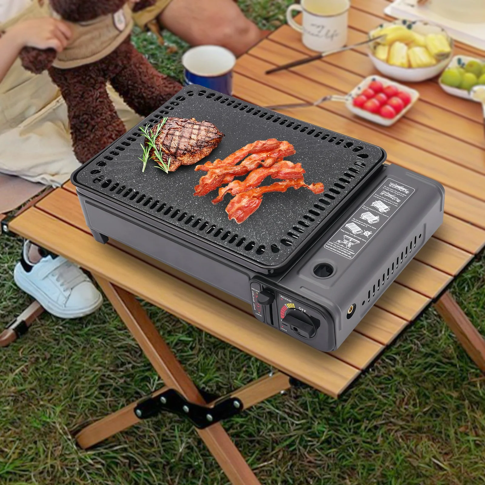 Portable Butane Gas BBQ Grill – Compact Outdoor Camping Stove