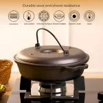 Cast Iron Camping Baking Pot for Hotpot & Barbecue
