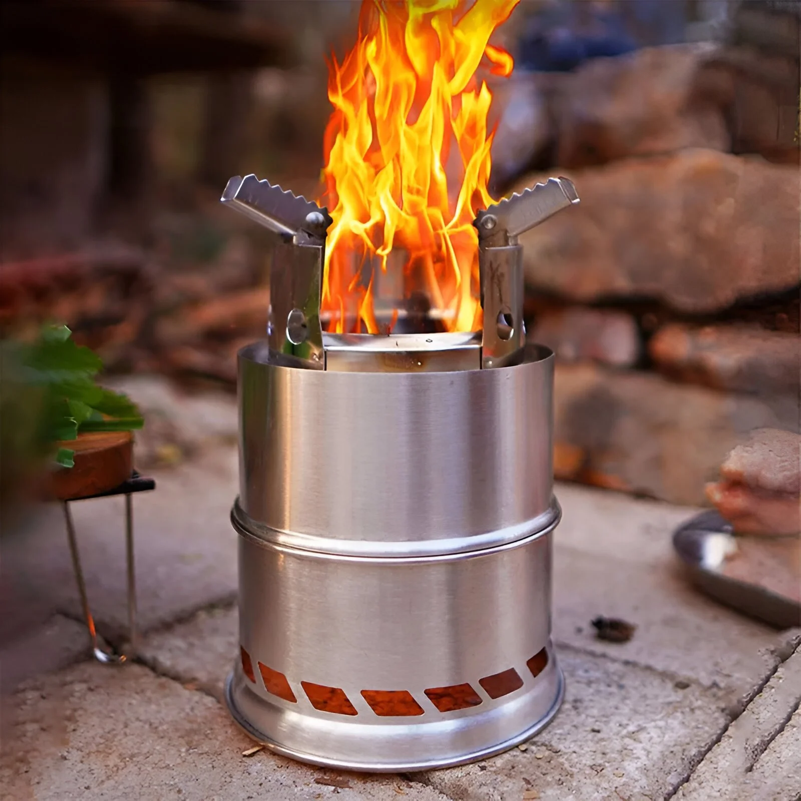 Portable Folding Firewood Stove – Lightweight Double Combustion Camping Heater