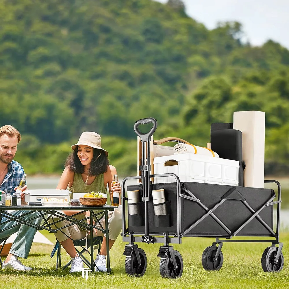 Collapsible Folding Outdoor Utility Wagon – Large-Capacity Heavy-Duty Cart