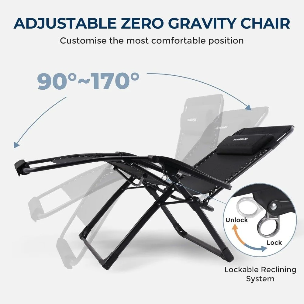 33" Folding Zero Gravity Lounge Chair