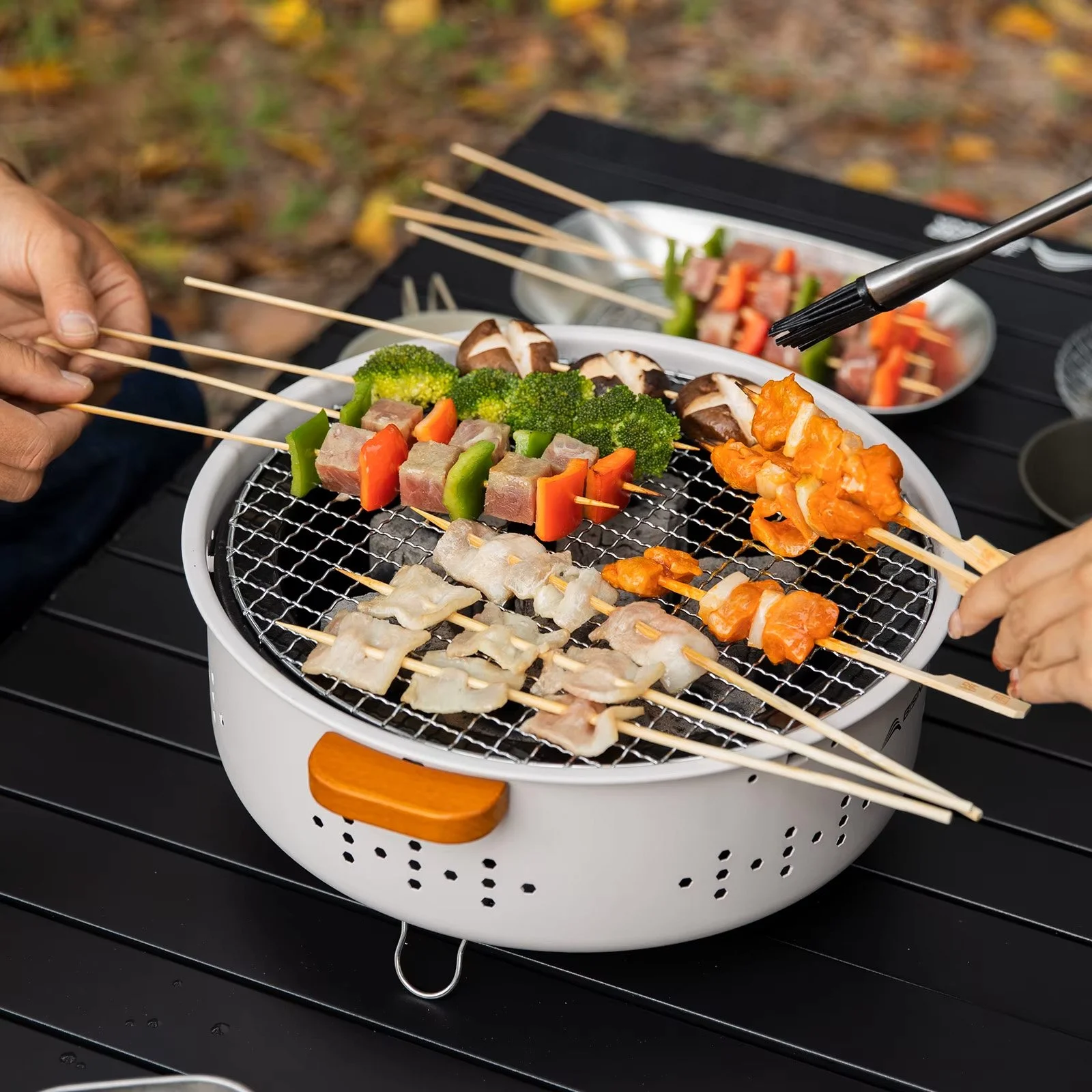 Portable Outdoor Fire Pit & BBQ Grill – Multi-Use for Camping, Bonfire & Picnic
