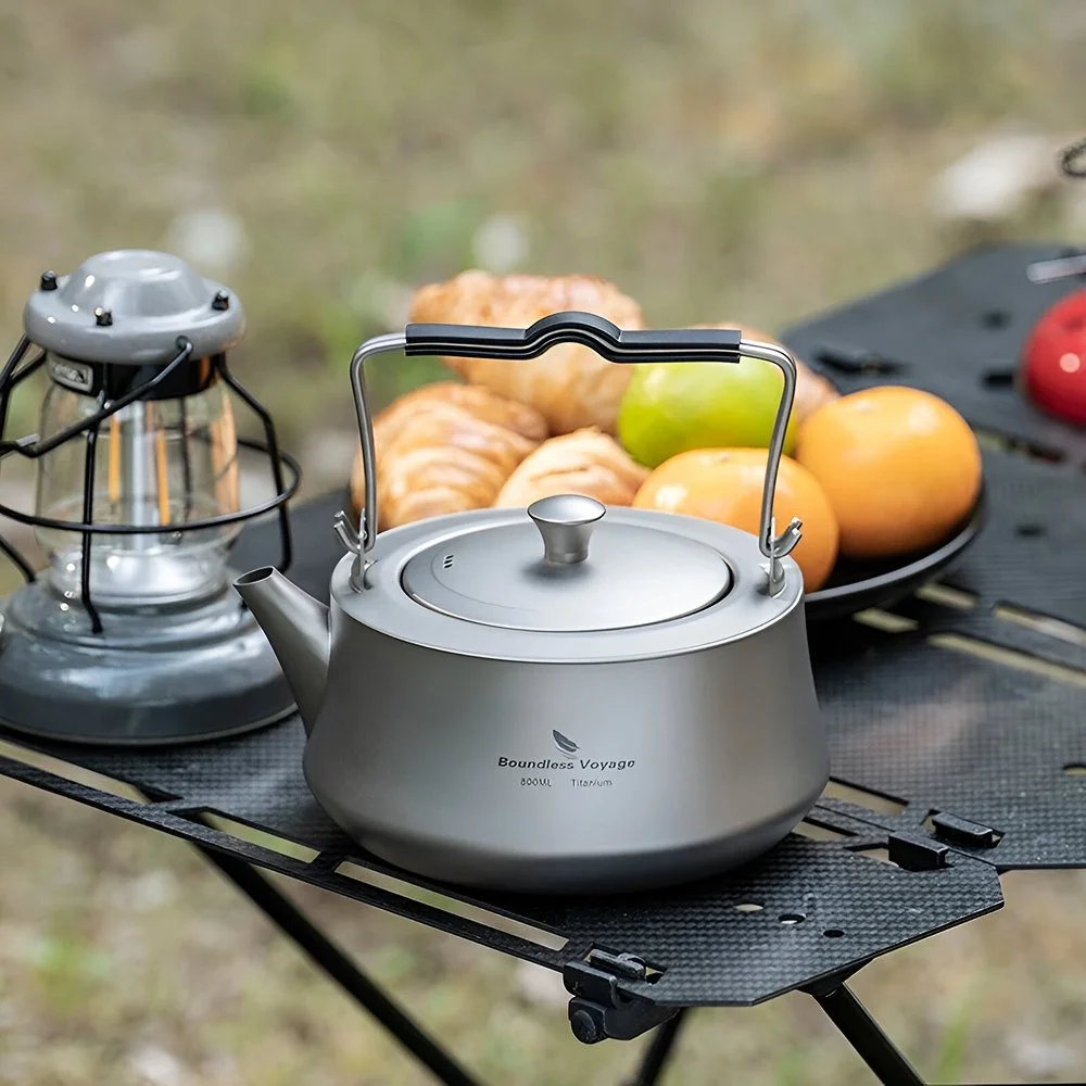 800ml Titanium Camping Kettle
