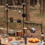 Multi-Layer Aluminum Folding Camping Table & Storage Rack