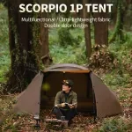 Ultralight 1-Person Camping Tent with 360° Waterproof Design