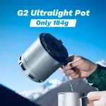 Ultralight 750ml Camping Pot with Heat Exchanger for Hiking & Outdoor Cooking
