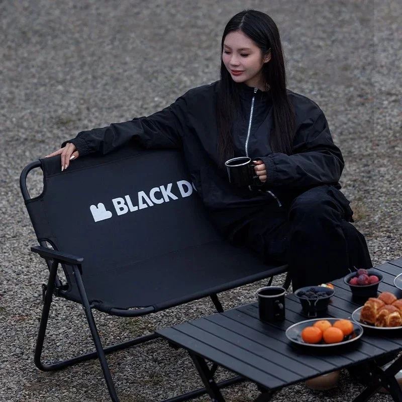 Portable Outdoor Double Folding Chair with Backrest – Tear-Resistant & Breathable