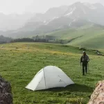 Ultralight 2 Person Backpacking Tent with Mat, Waterproof Double Layer 15D Fabric