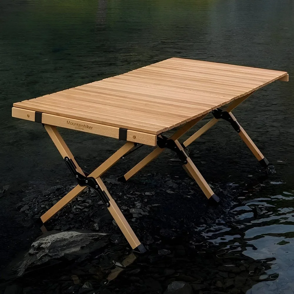 Portable Folding Camping Table – Lightweight Beech Wood Picnic Table