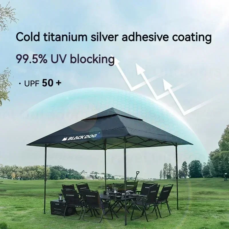 Outdoor 3x3m Sunshade Gazebo Awning Parasol for Camping, Waterproof Tarp