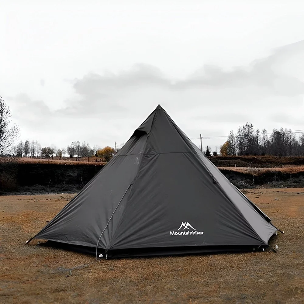 4-Season Pyramid Camping Tent for 3-4 People – Wind & Rainproof, Easy Setup