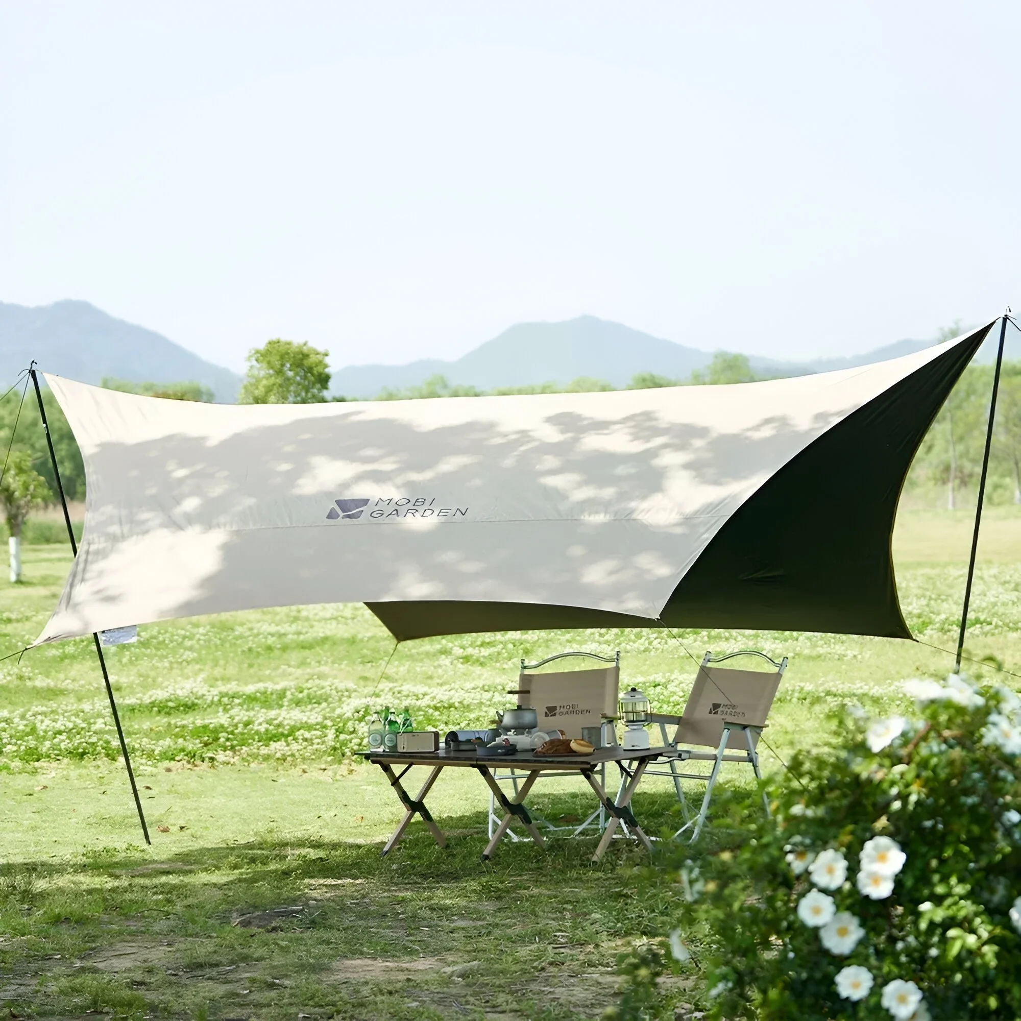 Waterproof UV-Resistant Camping Tarp Canopy for Outdoor Adventures